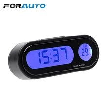 FORAUTO Mini 2 в 1, цифровые часы, термометр, автомобильные украшения, автомобильный декор, аксессуары для интерьера, автостайлинг, украшение автомобиля