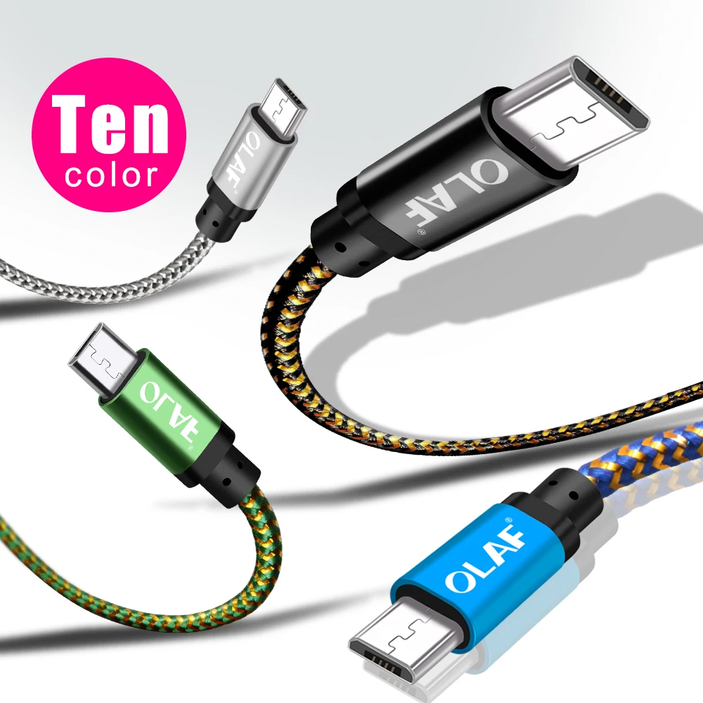 Кабель Micro USB OLAF 1 м 2 3 кабель для быстрой синхронизации данных и зарядки Samsung Huawei