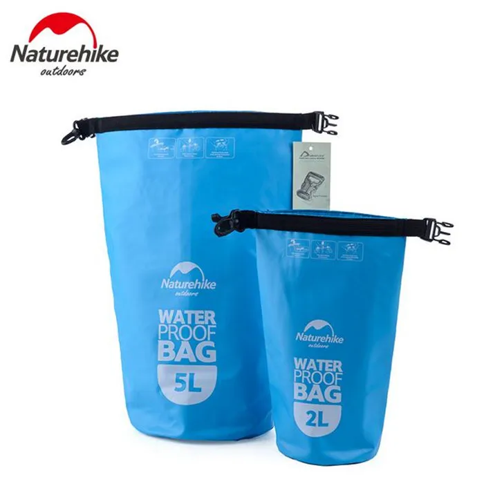 Naturehike Outdoor PVC Waterproof Dry Sack Storage Bag Rafting Sports Kayaking Canoeing Swimming Bag 2L 5L 15LTravel Kits
