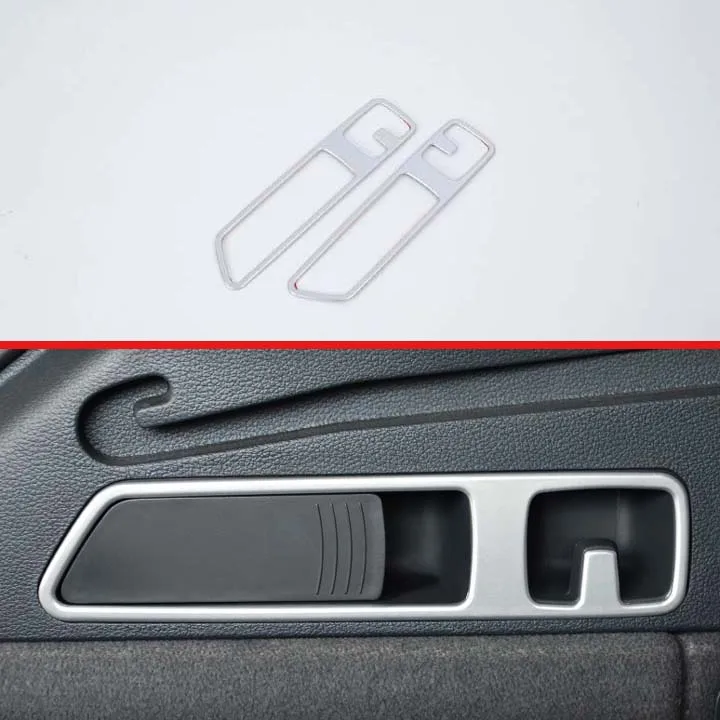 

For Audi Q5 FY 2018 2019 Decorate Accessories ABS Chrome Matte Rear seat handle frame decorative ring