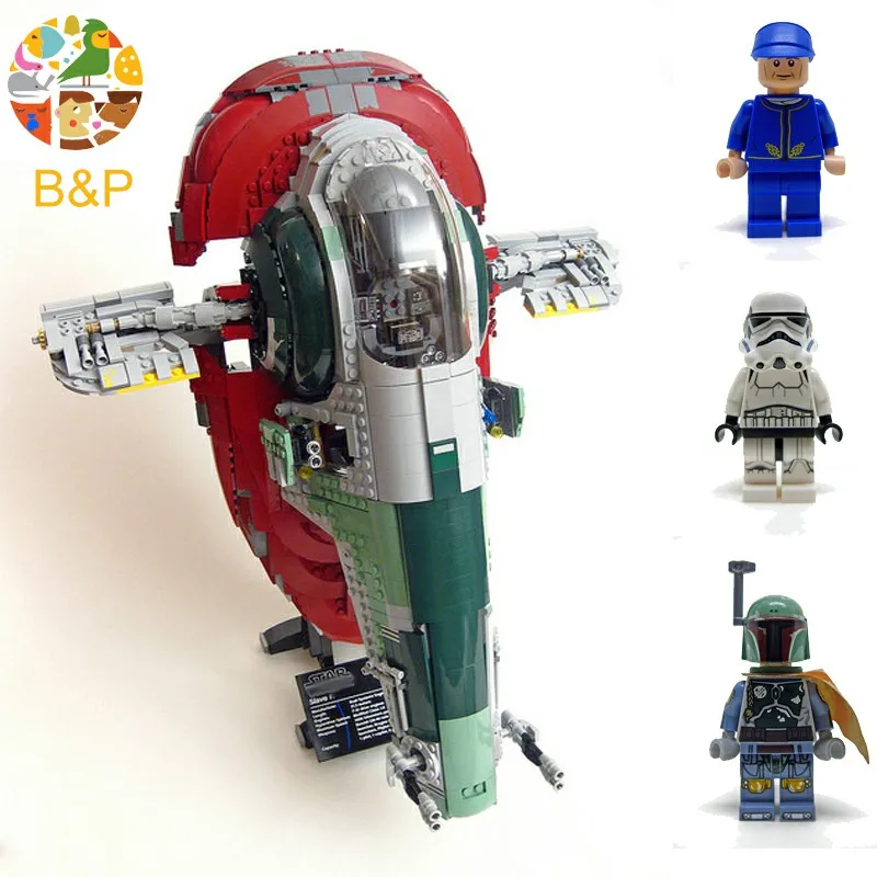 

lepin 05037 2067Pcs Star wars Slave One Model Building Blocks Set Bricks Toys For Children Gift 75060 Educational toys