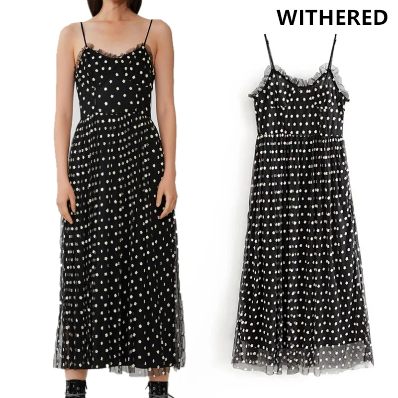 

Withered england vintage stars embroidery strapless sexy tulle party dress women vestidos vestidos de fiesta de noche maxi dress