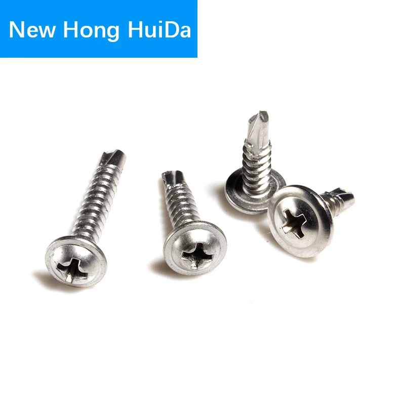 8/M4.2 Phillips Self Drilling Screw Pan Round Thread Wafe Washer Head
