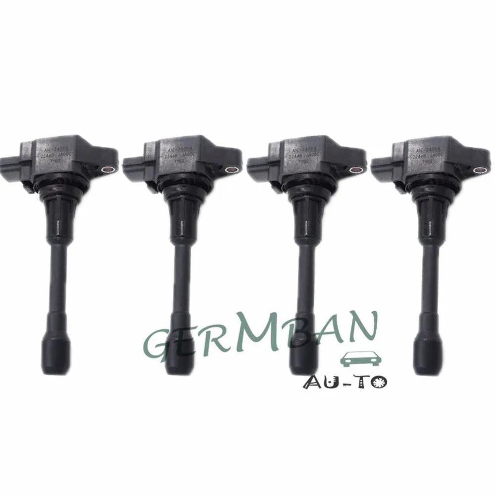 4PCS 22448-JA00C Ignition Coil For 2007-15 Nissan