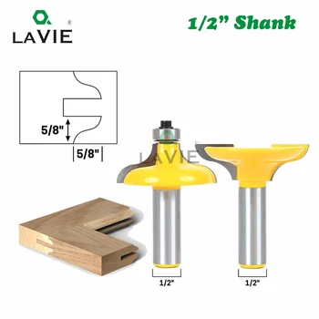 

LAVIE 2PCS 12mm 1/2 Shank Entry Door Milling Cutters Long Tenons Router Bit Tenon Milling Cutter for Woodworking Tool Bits 03044