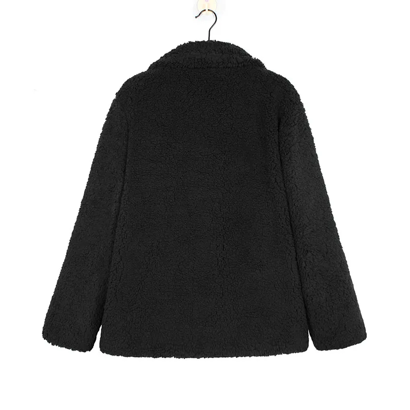 Осень зима теплая одежда женская куртка плюшевое пальто Искусственный пушистый флис плюс Sizes-5Xl куртка женская шуба из искусственного меха