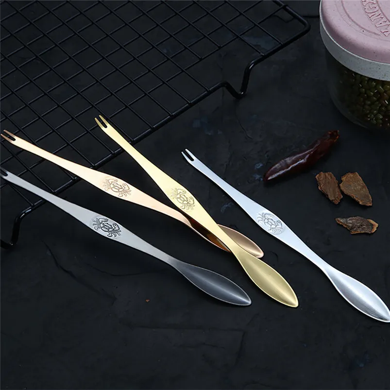 Practical Seafood Crab Lobster Fork Picks Handy Helper Nutcracker Needle Home Party Chicken Accessory Decor Tool 40JY292