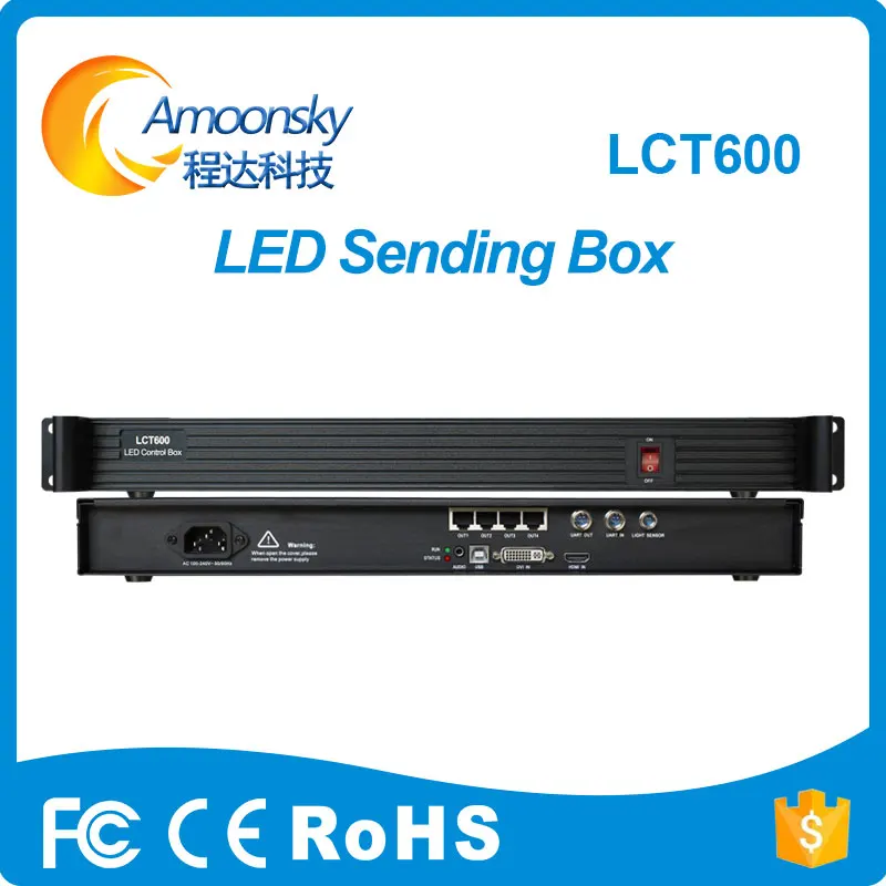 

LCT600 LED Sending Card Box Full Color LED Synchronous MSD600 Sending Card Novastar Support laptop HDMI DVI input