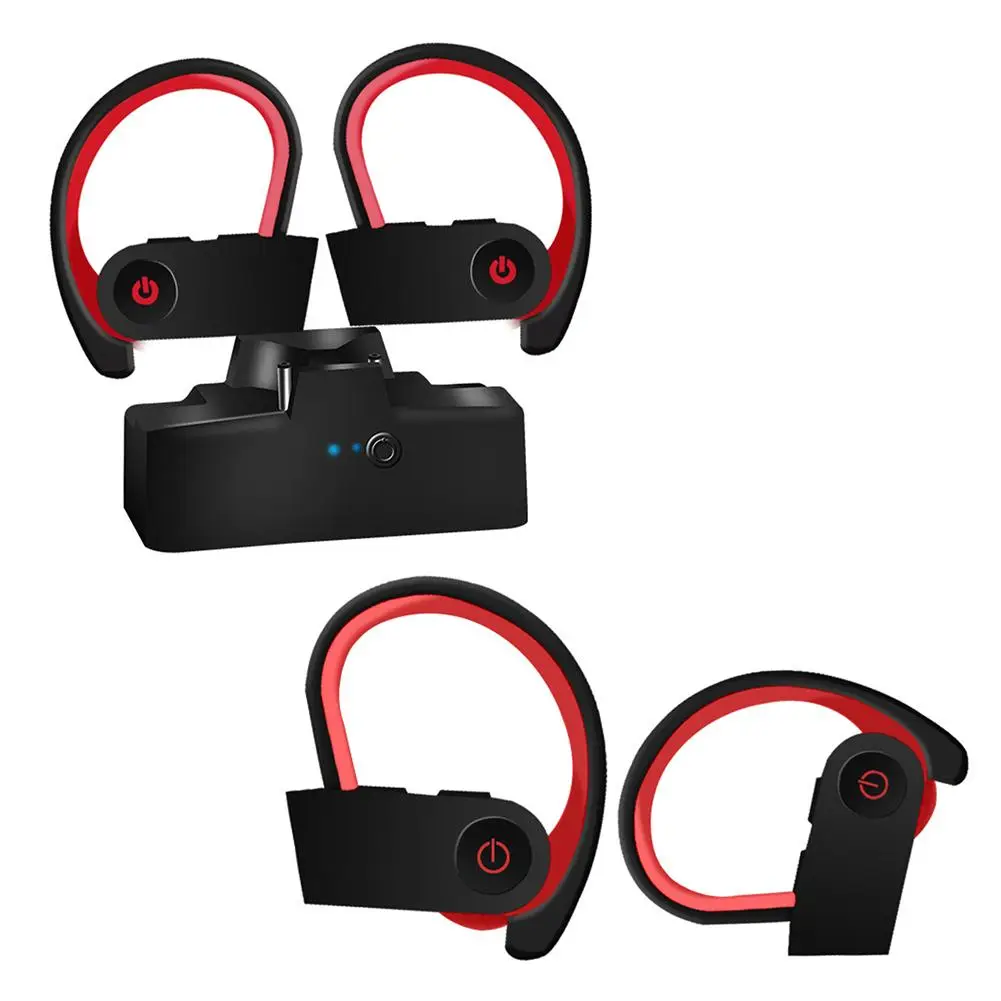 

TWS Bluetooth 5.0 Headset Hanging Ear Type True Wireless Sports Headset with Charging Compartment Drive for Mobile Phone