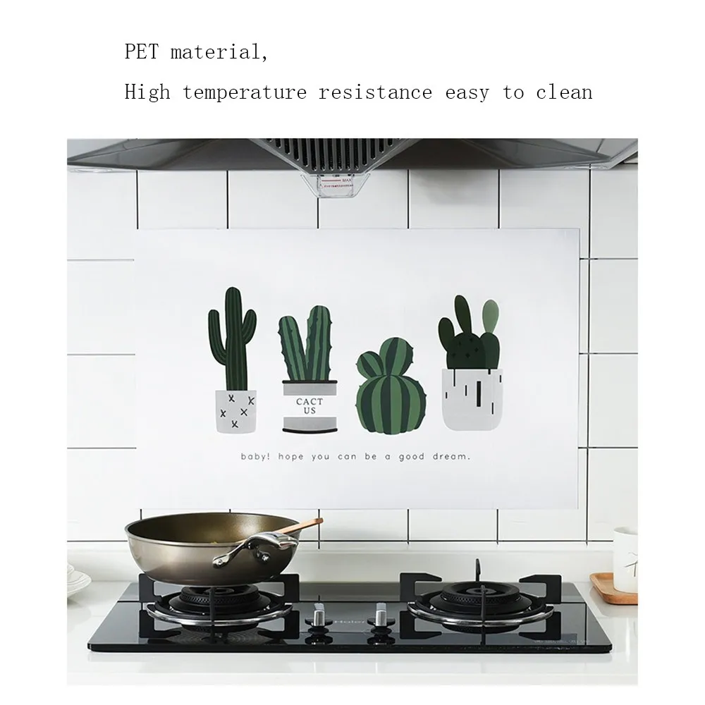 Kitchen anti oil wallpaper tiles self adhesive wallpaper cabinets stove anti oil waterproof high ...