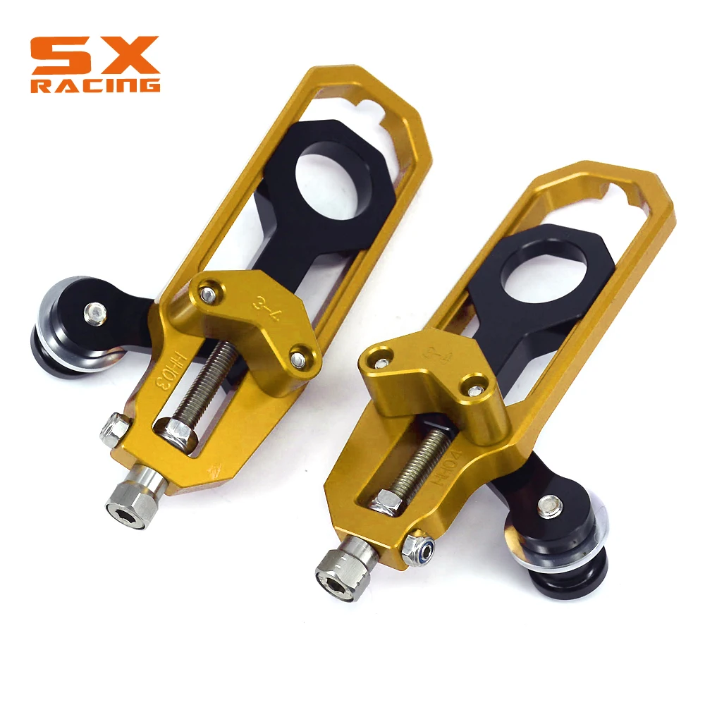 Motorcycle Aluminum Chain Adjuster Regulator Tensioners Catena with Spools For SUZUKI GSXR600