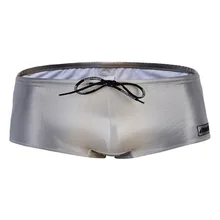 Мужские сексуальные плавки шорты для серфинга быстросохнущие спортивные трусы с низкой талией купальный костюм одежда для плавания летние пляжные шорты серебряные трусы