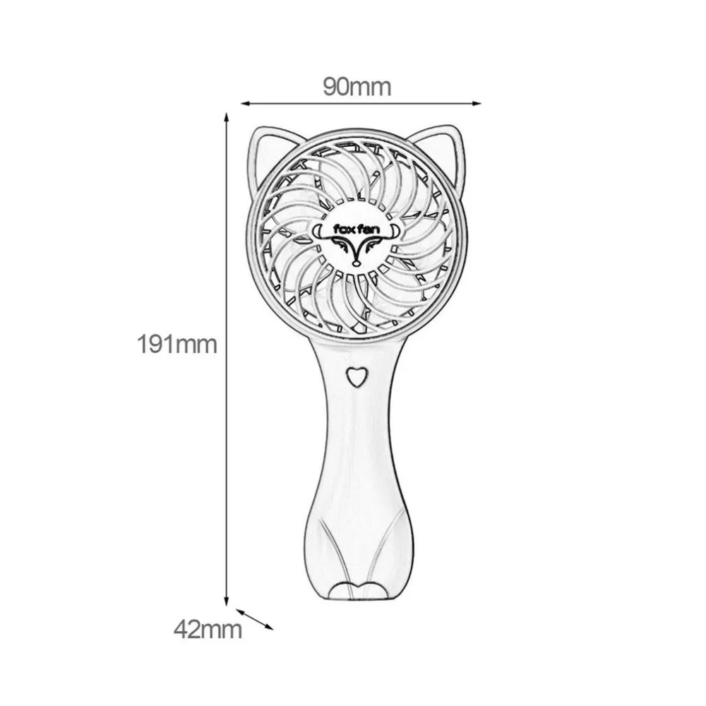 Kawaii Мультфильм воздушный охладитель вентилятор ручной вентилятор мини-вентилятор для дома офиса Электрический Персональный вентилятор летний подарок