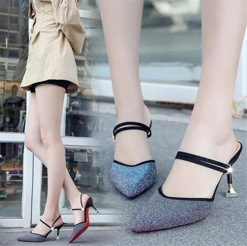 

ZOUDKY 2018 New Autumn Shallow mouth Women's new sharp pointed high heeled shoes AP01