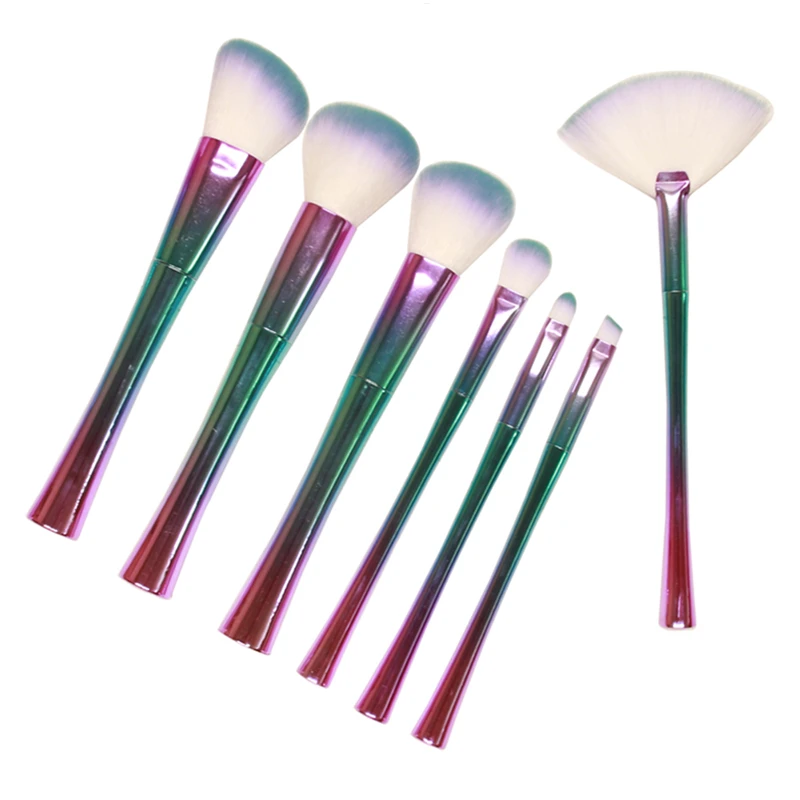 

New 7pcs women makeup set,Soft Gradient Ramp Cosmetics Brush set,High Quality Fishtail Brushes kit,Fiber Brush Head for Makeu