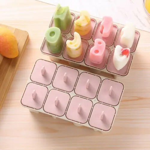 

Freezer Ice Cream Mold Maker Silicone DIY Moulds Ice Pop Dessert Molds Tray US