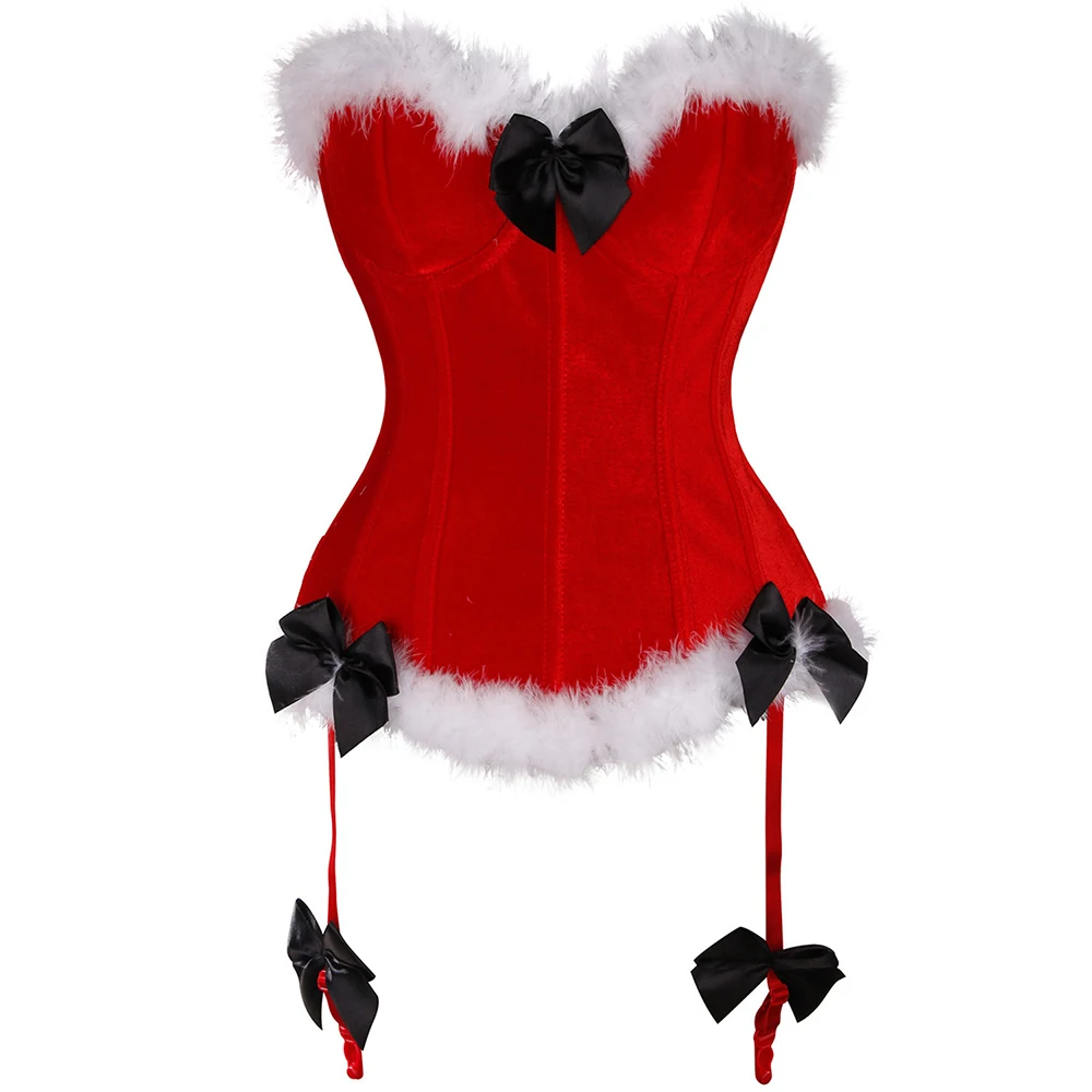 Buy Women S Corset Bustier For Christmas Costumes Mrs Santa Lingerie Top