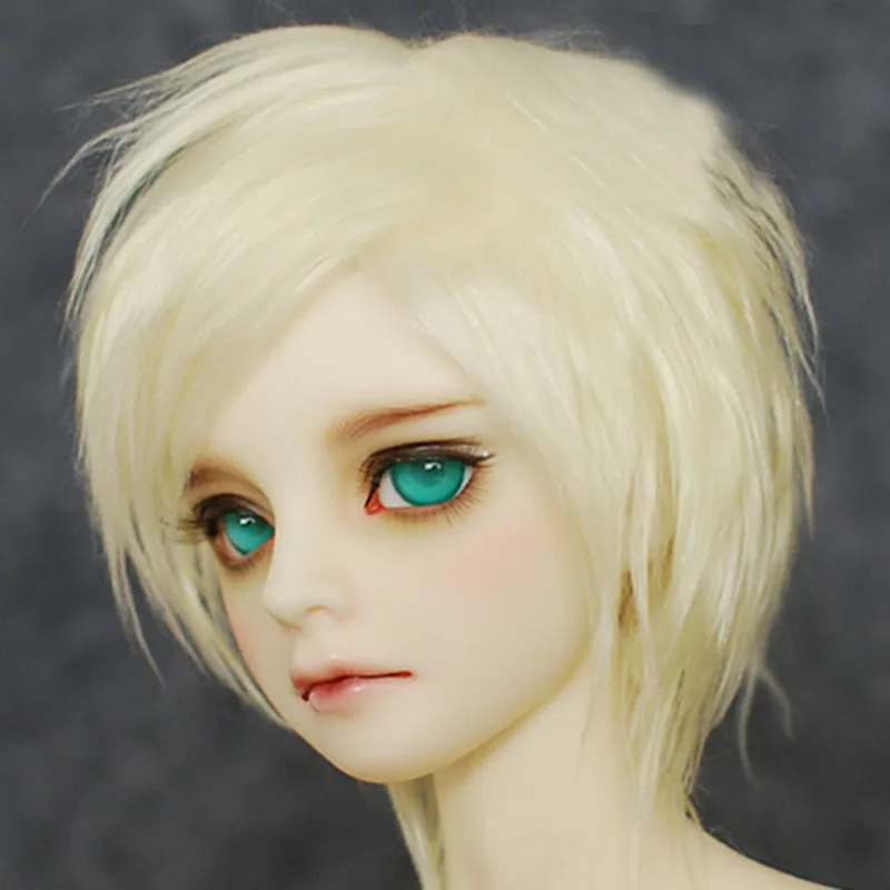 

BJD Plush Wig Short Blond For 1/4 1/3 17" 24" Tall BJD doll MSD SD DK DZ AOD DD Doll FREE SHIPPING