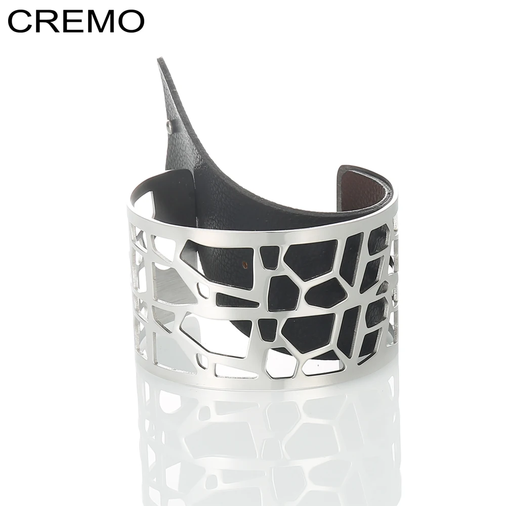 Cremo Giraffe Armbänder & Armreifen Für Frauen Pulseiras Edelstahl Argent Arm Manschette Bijoux Manchette Reversible Harmonische Farben Armbänder & Armreifen