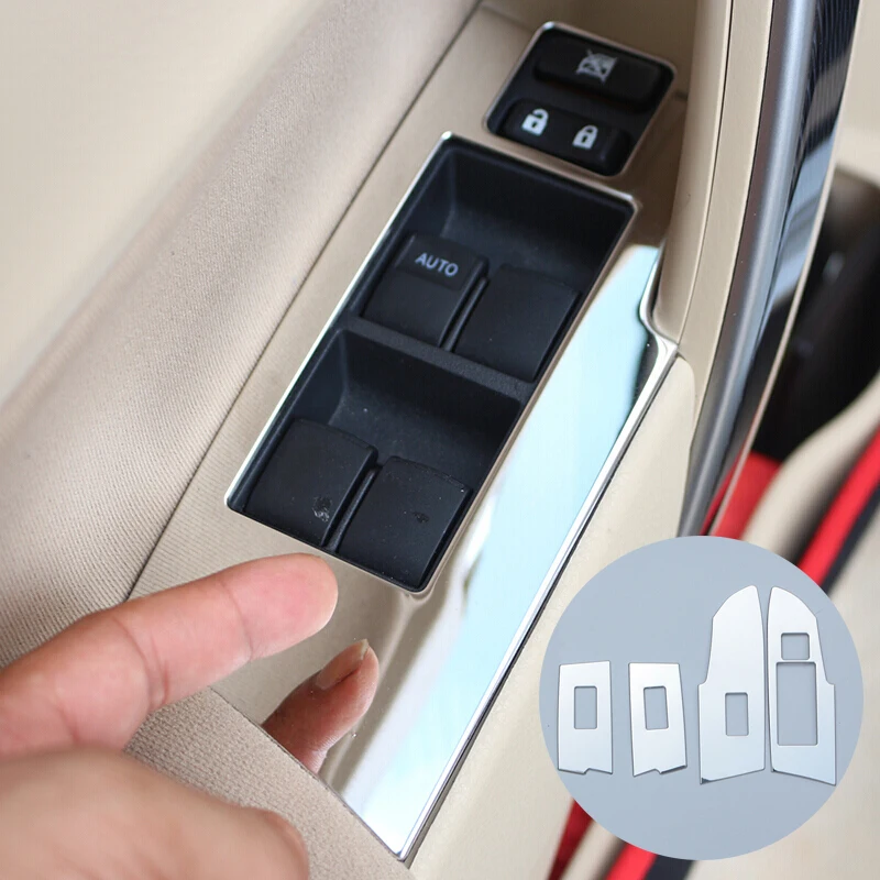 

Stainless steel Door Window Lift Regulator Cover Trim For Toyota Corolla 20142015 20162017 Car interior Accessories Sticker 4pcs