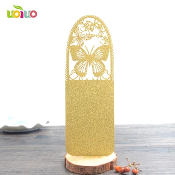 

100pcs Hot sell stationery supplier paper laser cut butterfly various colors bookmark with cheap price