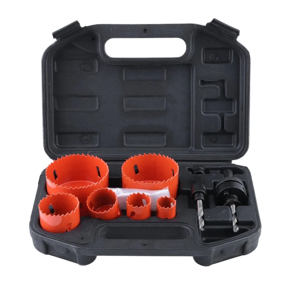 HSS Bimetallic Hole Saw Set Bi Metal Hole Drill Kit Hole Cutter Drill