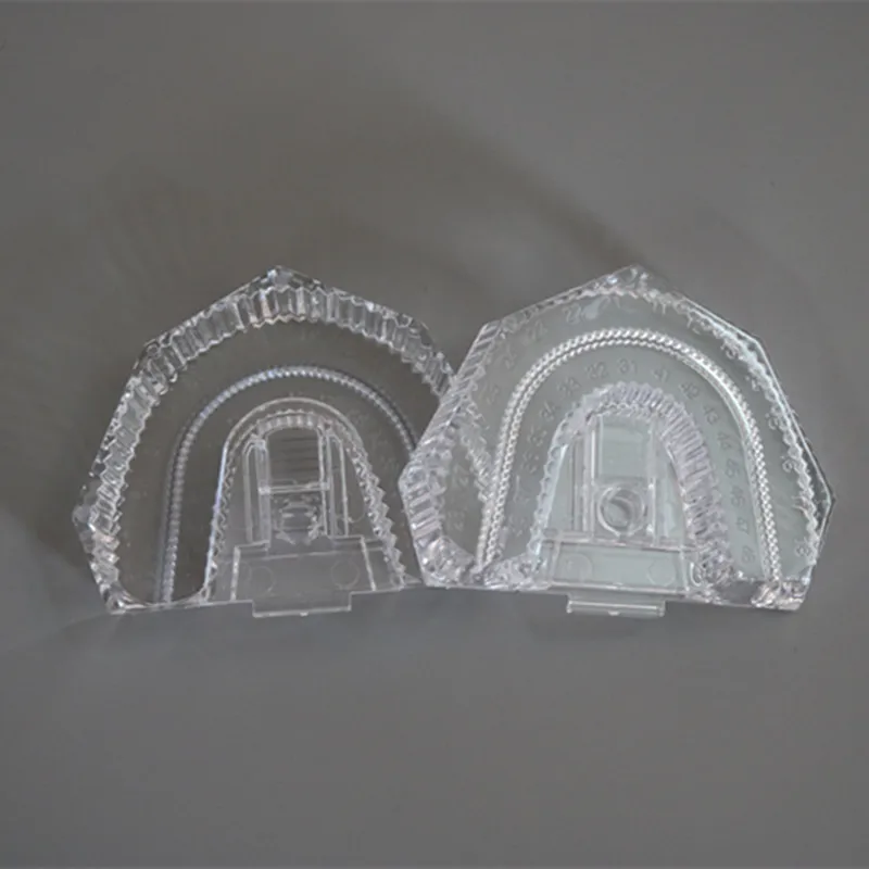 100 шт./лот одноразовые пластиковые зубные формы база протезов лоток Стоматологическая лаборатория секционный базовый набор прозрачный
