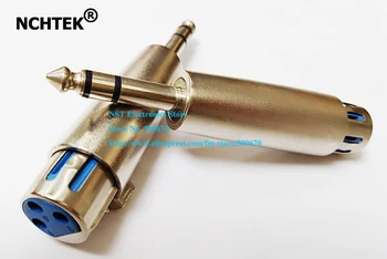 

NCHTEK Microphone XLR 3Pin Female Jack to 6.35mm Stereo Male Plug Connector Adapter/Free Shipping/20PCS
