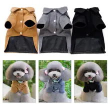 Высококачественная Роговая пуговица шерстяное пальто на собаку, для питомца одежда шерстяные ткани собаки одежда ведущих в британском стиле Собаки Одежда S-XXL PT096