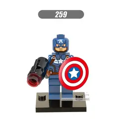 № 259 Капитан Америка индивидуальную фигурку супер герой строительные Игрушечные лошадки Конструкторы