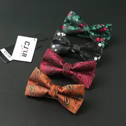 Новый Дизайн self гибкие Для мужчин S Цветок Пейсли галстук-бабочку полиэстер жаккардовые ткани галстук-бабочка Для мужчин бабочка