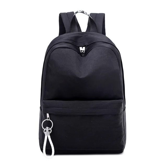 black nylon backpack women's