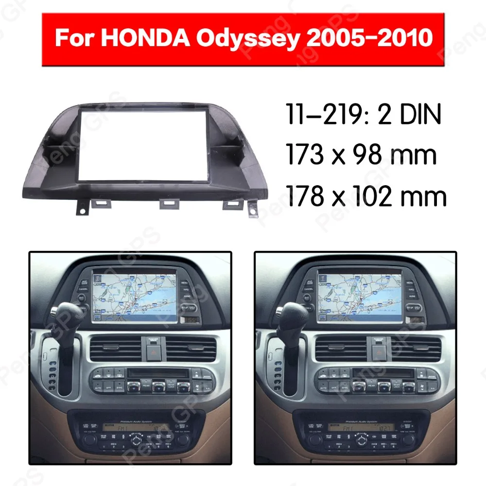 

2 din Radio Fascia for HONDA Odyssey 2005-2010 Audio Panel Mount Installation Dash car DVD player frame trim Bezel dash CD ABS