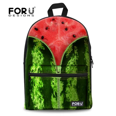 FORUDESIGNS/3D фрукты повседневные женские холщовые рюкзаки для девочек Леди студенческая школьная сумка рюкзак Mochilas Bolsas femininas - Цвет: B006J3