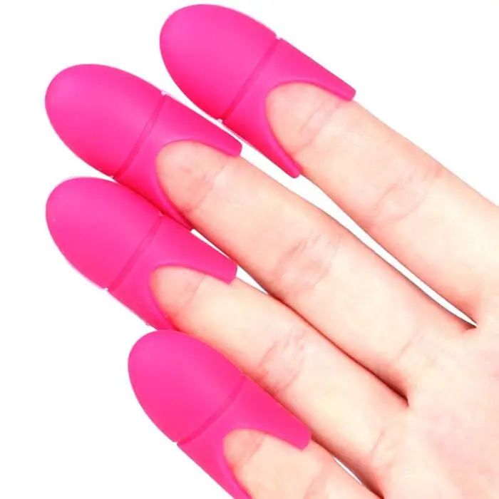5 шт. для дизайна ногтей Замачивание от крышки зажим эластичные силиконовые наконечники УФ Гель-лак для удаления обертывания повторно