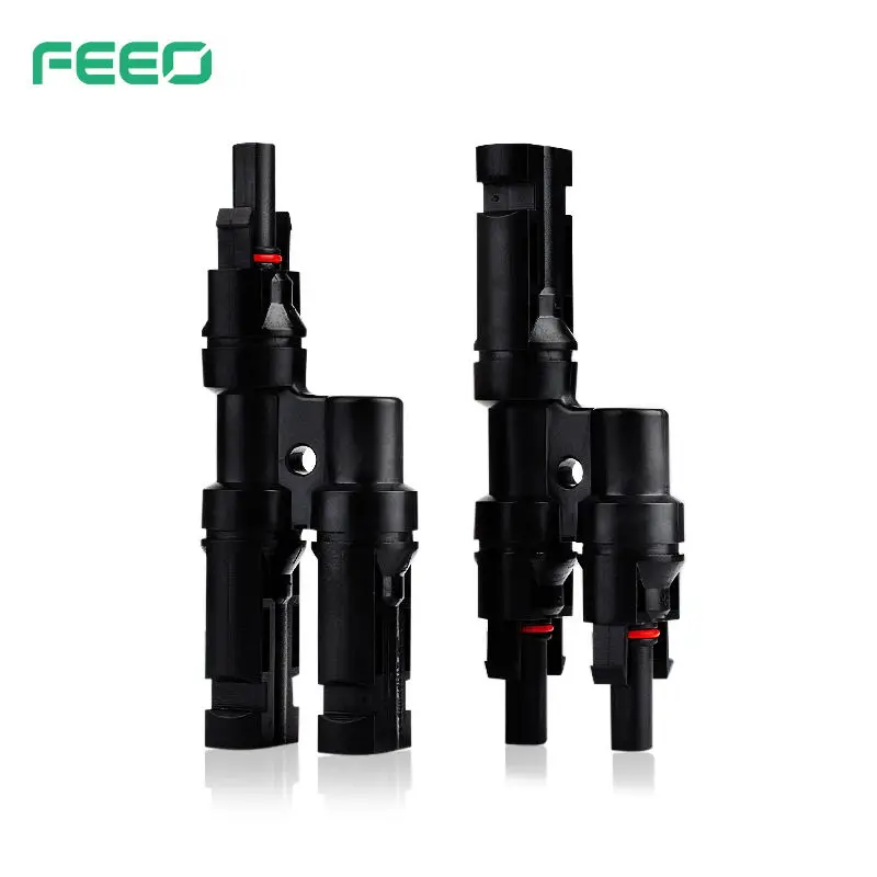 

Branch-2 1000V 30A solar electronic terminal mc4 t branch fuse connector harness leads for solar power system