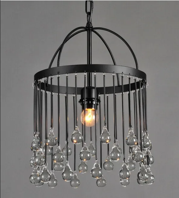 

Free Shipping 5W Black LED Glass Crystal Chandelier Diameter: 20CM(7.8inch)