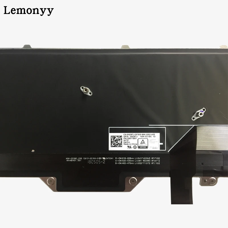  US keyboard for DELL Alienware M17 17 R4 R5 laptop Keyboard with Backlit 0ND5TJ PK1326T1B01