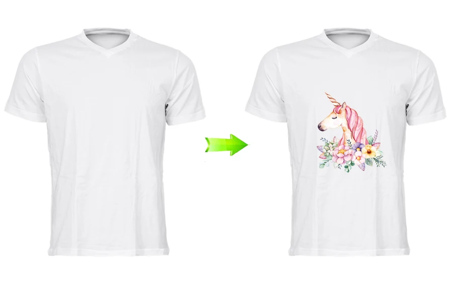 2-Flower Unicorn Appliques 2018 New A-Level Washable T-Shirt Diy Decoration Parches Ropa Iron Patches For Clothing