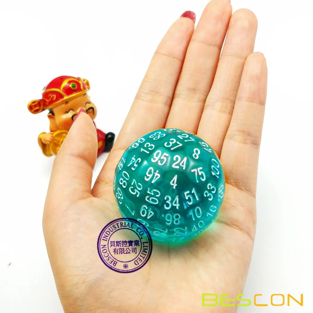 Bescon полупрозрачные многогранные кубики 100 кубиков по бокам прозрачный кубик D100