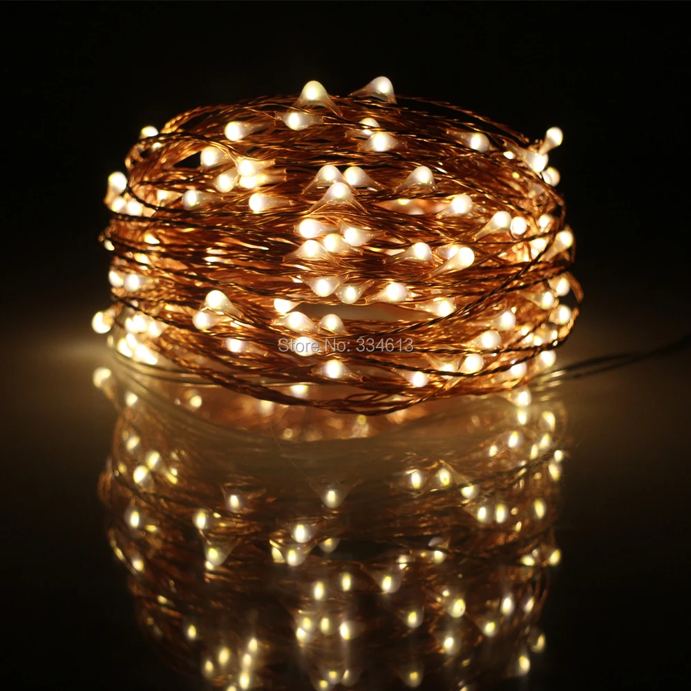 10 м 100LED/20 м 200LED водонепроницаемый USB Сказочный струнный свет медный провод теплый белый Рождество праздник Крытый вечерние Звездные огни