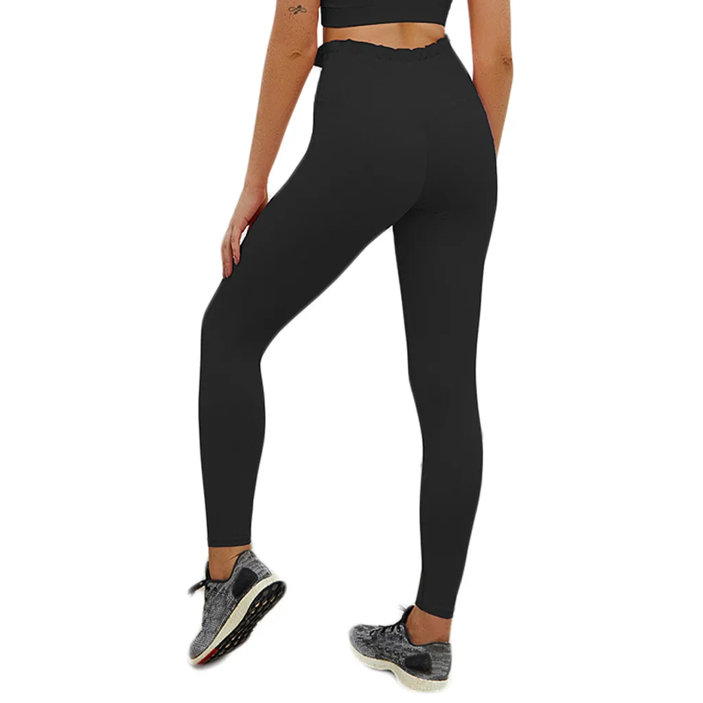 

Women's Pure Color Seamless Sexy Hip Tightening Sports Running Yoga Pants seamless leggings sportswear#25