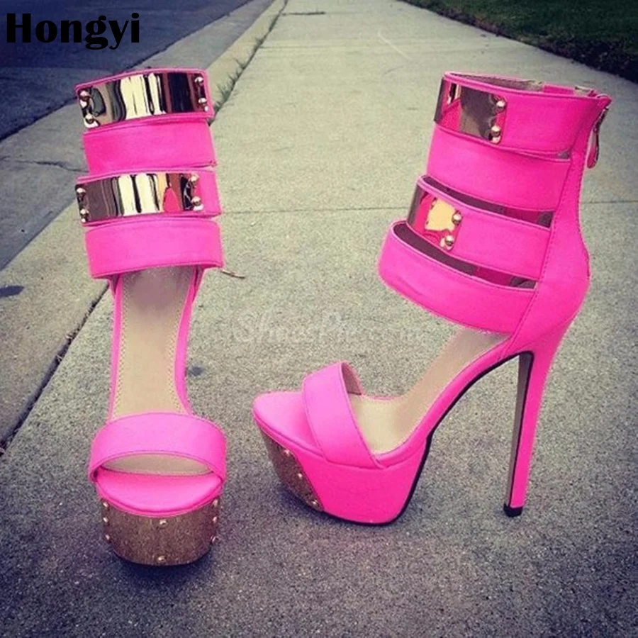Hongyi New 2018 Fashion High-heeled Sandals Sexy Open Toe 16CM High Heels Sandals Party Dress Women Shoes White Red цена Hongyi New 2018 Fashion High-heeled Sandals Sexy Open Toe 16CM High Heels Sandals Party Dress Women Shoes White Red цены онлайн