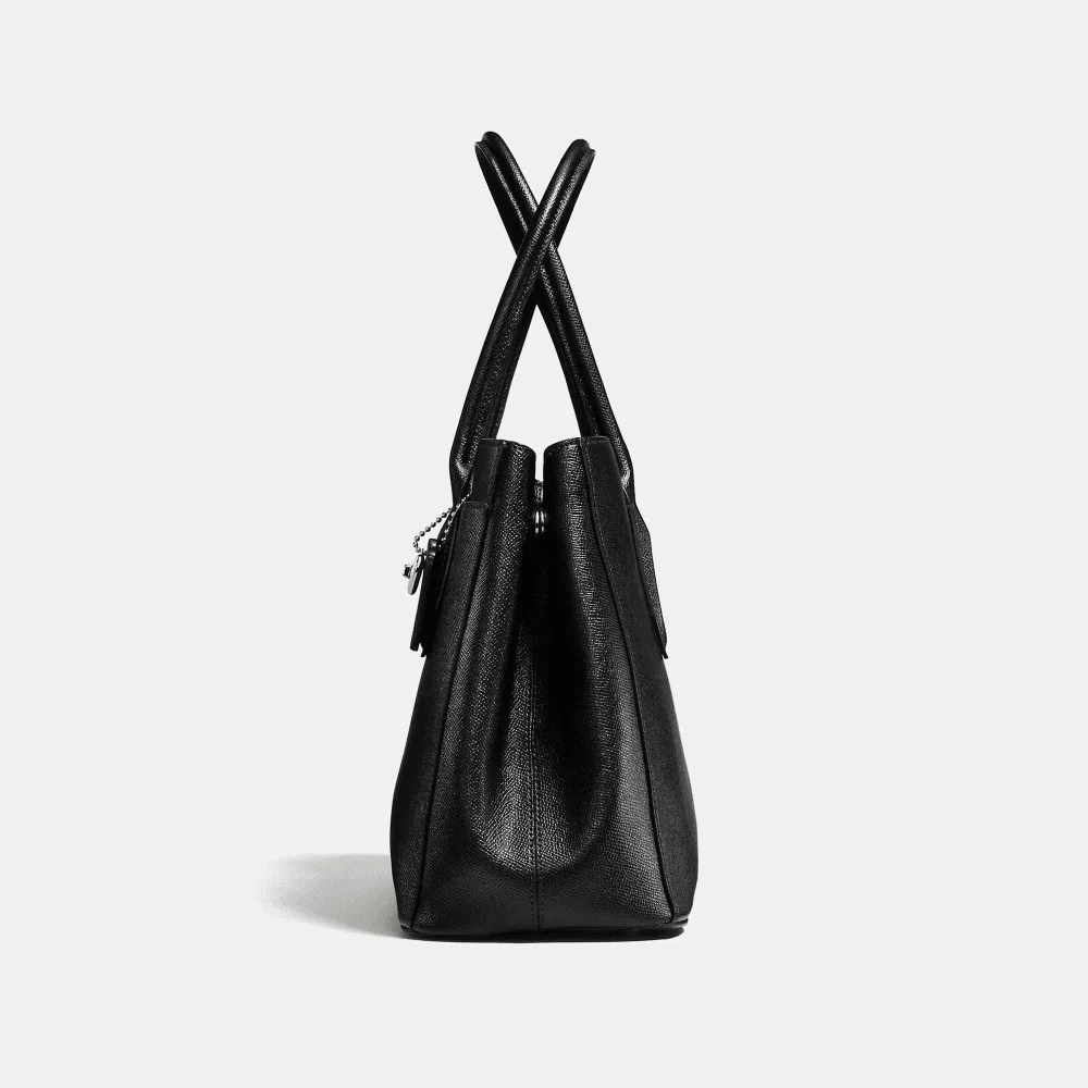 COACH women s Bailey Carryall in Crossgrain кожа (черный/золотой) Роскошные сумки для женщин
