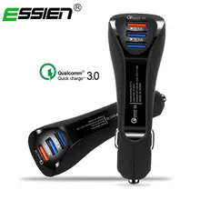Essien 3 Ports USB Car Charger 3.1A Quick Charge 3.0 car-styling USB Charger for iPhone Samsung Mobile Phone Tablets Car-Charger Essien 3 Ports USB Car Charger 3.1A Quick Charge 3.0 car-styling USB Charger for iPhone Samsung Mobile Phone Tablets Car-Charger