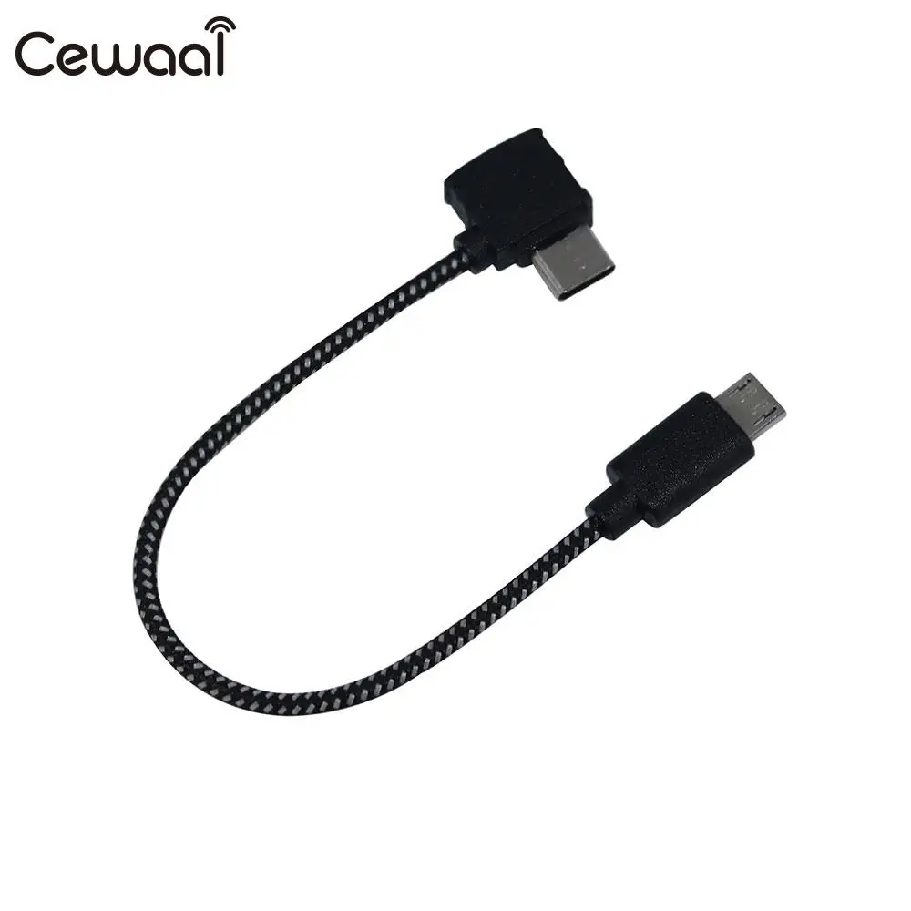 

15cm Nylon Cables For DJI Spark Drone Remote Controller Type-C / 8 Pin / Micro USB