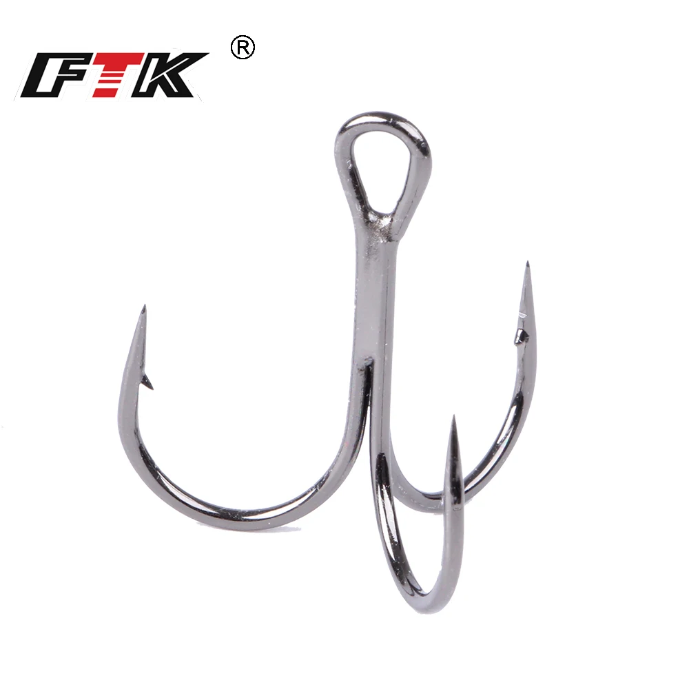 10-20 pcs الصيد هوك عالية الكربون الصلب انقلبت خطاف ثلاثي s الصلب الطعم الصيد معالجة جولة بيند خطاف ثلاثي ل بايك باس