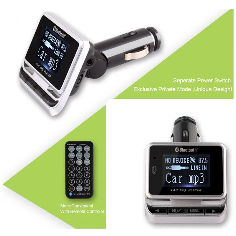 Lonleap Bluetooth Aux Car MP3 Player Kit Wireless FM Transmitter USB
