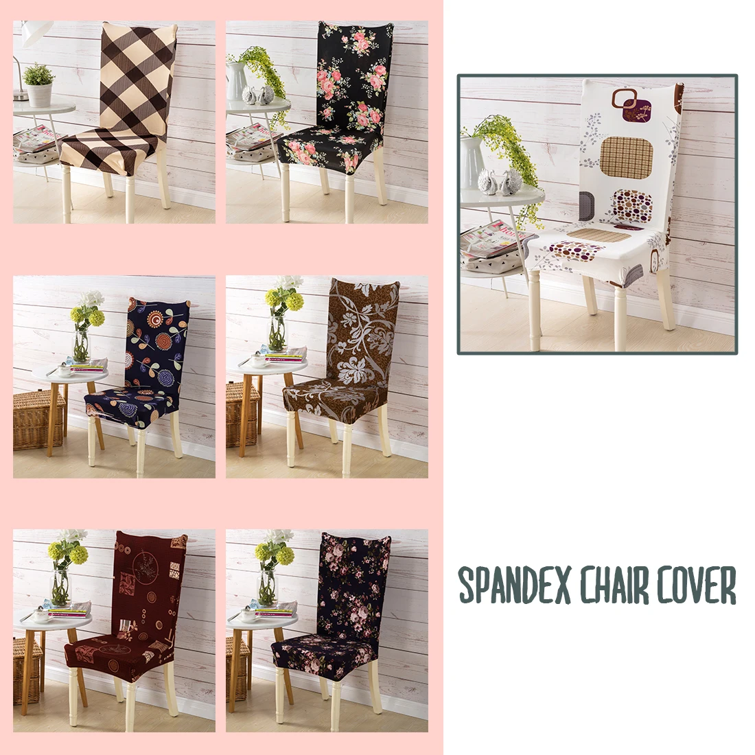 

Seat Covers For Office Chairs Printing Stretch Chair Cover Elastic seat chair covers for Restaurant Dining banquet