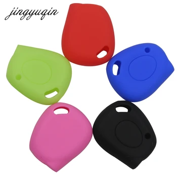 

jingyuqin 1 Button Silicone Key Case fit for Renault Megane Clio Scenic 1BN IR Remote Fob Cover Protector